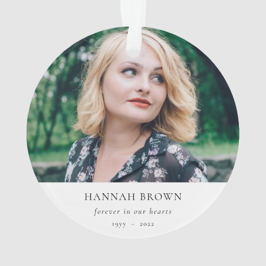 Memorial Foto | In het liefhebben van geheugen Mod Ornament (achterkant)