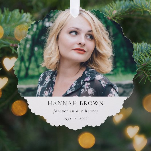 Memorial Foto | In het liefhebben van geheugen Mod Ornament Kaart