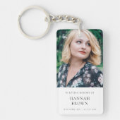 Memorial Foto | In het liefhebben van geheugen Mod Sleutelhanger (Voorkant)