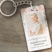 Memorial foto in liefdevolle herinnering Blush Pin Sleutelhanger