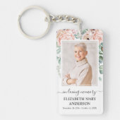 Memorial foto in liefdevolle herinnering Blush Pin Sleutelhanger (Voorkant)