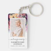 Memorial foto in liefdevolle herinnering Moody Flo Sleutelhanger (achterkant)