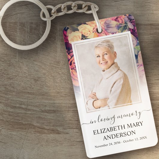 Memorial foto in liefdevolle herinnering Moody Flo Sleutelhanger