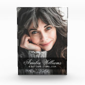 Memorial foto kalligrafie script naam data (Voorkant)