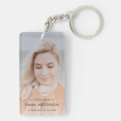 Memorial Foto | Modern in het houden van geheugen Sleutelhanger (achterkant)