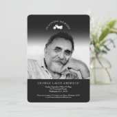 Memorial foto motorfiets begrafenisuitnodigingen kaart (Staand voorkant)