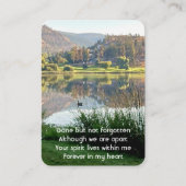 Memorial Foto Natuur Golf Course Pond Lake Visitekaartje (Voorkant)