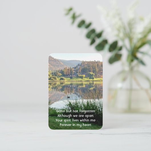 Memorial Foto Natuur Golf Course Pond Lake Visitekaartje (Staand voorkant)