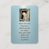 Memorial Foto Prayer Barn Owl Bird Natuur Visitekaartje (Voorkant)