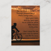 Memorial Foto Prayer Biking Cycling Bike Business Visitekaartje (Voorkant)