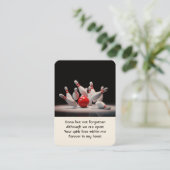 Memorial Foto Prayer Bowling Bowler Visitekaartje (Staand voorkant)