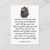 Memorial Foto Prayer Buffalo Bison Animal Visitekaartje (Voorkant)