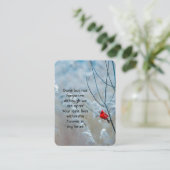 Memorial Foto Prayer Cardinaal Red Bird Visitekaartje (Staand voorkant)
