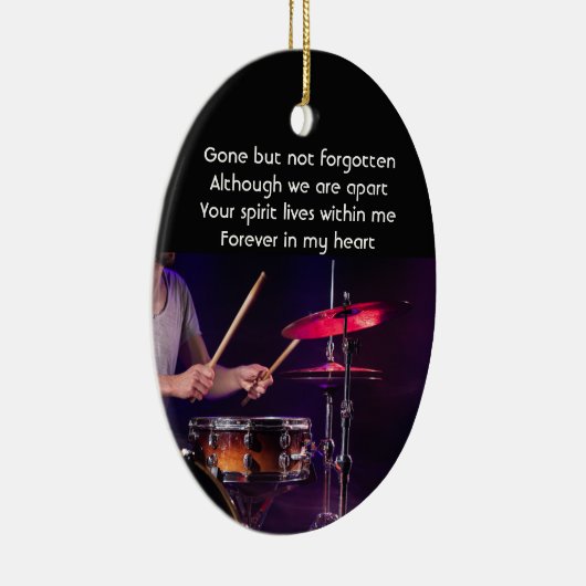 Memorial Foto Prayer Drummer Drums Band Keramisch Ornament (Rechts)