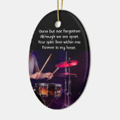 Memorial Foto Prayer Drummer Drums Band Keramisch Ornament (Links)