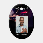 Memorial Foto Prayer Drummer Drums Band Keramisch Ornament (Achterkant)