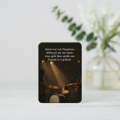 Memorial Foto Prayer Drummer Drums Band Visitekaartje (Staand voorkant)