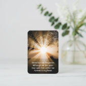 Memorial Foto Prayer Forest Trail Sunlight Beams Visitekaartje (Staand voorkant)