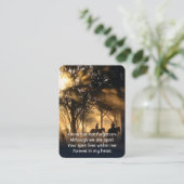 Memorial Foto Prayer Forest Trail Walk Horses Visitekaartje (Staand voorkant)