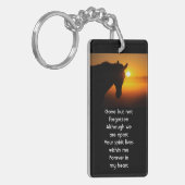 Memorial Foto Prayer Horse Silhouette Sleutelhanger (Voorkant Links)