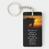 Memorial Foto Prayer Horse Silhouette Sleutelhanger (Voorkant)