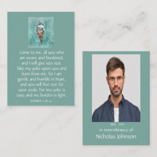 Memorial Foto Prayer Kingfisher Visitekaartje