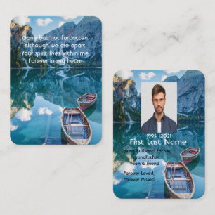 Memorial Foto Prayer Lake Canoe Wilderness Water Visitekaartje