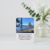 Memorial Foto Prayer Lake Side Forest Trees Visitekaartje (Staand voorkant)