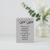 Memorial Foto Prayer Musician Guitar Music Visitekaartje (Staand voorkant)