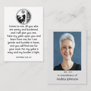 Memorial Foto Prayer Musician Piano Music Visitekaartje