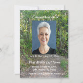 Memorial Foto Prayer Path Trail Forest Treils Kaart (Achterkant)