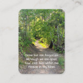 Memorial Foto Prayer Path Trail Forest Treils Visitekaartje (Voorkant)