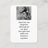 Memorial Foto Prayer Piano Musician Visitekaartje (Voorkant)