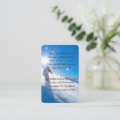 Memorial Foto Prayer Skiing Skier Ski Mountain Visitekaartje (Staand voorkant)