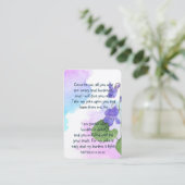 Memorial Foto Prayer Wild Violet Pocket Custom Visitekaartje (Staand voorkant)