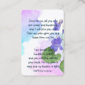 Memorial Foto Prayer Wild Violet Pocket Custom Visitekaartje (Voorkant)