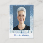 Memorial Foto Prayer Winter Frost Snow Forest Visitekaartje (Achterkant)