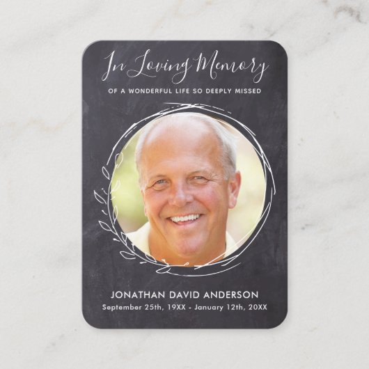 Memorial Foto Sympathie Poem Funeral Prayer Kaart Contactkaartje (Voorkant)