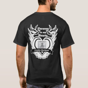 Memorial   Foto toevoegen met Angel Wings, Heart D T-shirt