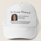 Memorial Foto toevoegen Trucker Pet (Voorkant)