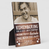 Memorial Foto van de Rustic Wooden Family Fotoplaat (Zijkant)