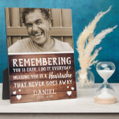 Memorial Foto van de Rustic Wooden Family Fotoplaat (Zijkant)