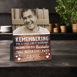 Memorial Foto van de Rustic Wooden Family Fotoplaat