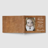 Memorial Foto van Loving Memory Leather Funeral Gastenboek (Volledig)