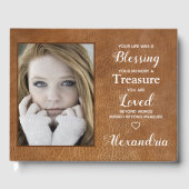 Memorial Foto van Loving Memory Leather Funeral Gastenboek (Voorkant)