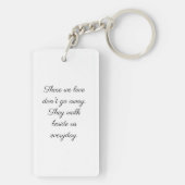 Memorial Foto van wie we houden  Sleutelhanger (achterkant)