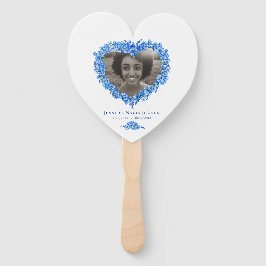 Memorial foto vergeten-me-niet hart programma handwaaier