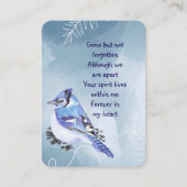 Memorial Foto Waterverf Bluejay Garden Visitekaartje (Voorkant)