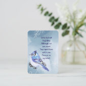 Memorial Foto Waterverf Bluejay Garden Visitekaartje (Staand voorkant)