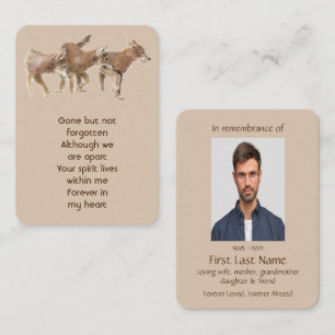 Memorial Foto Waterverf Pheasant Bird Art Visitekaartje